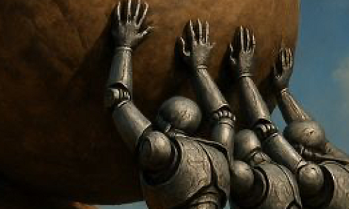 Robotic Swarms Cooperate Using Artificial Mechanical Intelligence